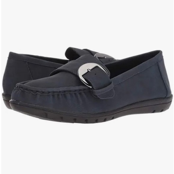 Soft styles twilight blue buckled memory foam loafers. NWOT - Picture 1 of 4